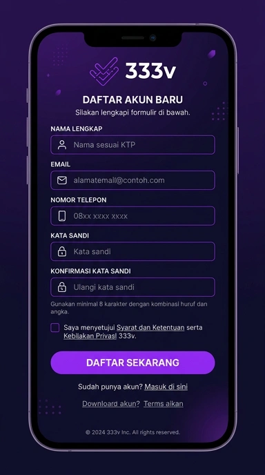 Buat Akun Baru 333v dengan Mudah