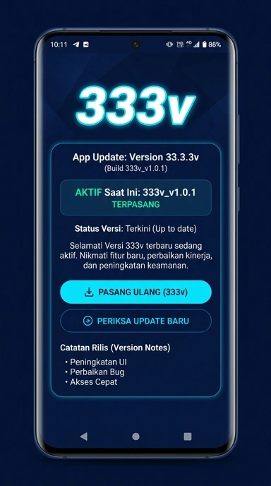 Riwayat Versi 333v untuk Pengguna Android