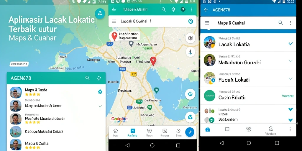 Antarmuka AGEN878 menunjukkan peta interaktif dengan fungsi pelacakan lokasi.