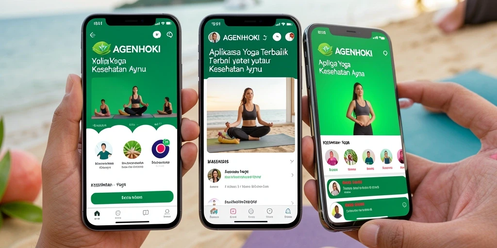 Tampilan antarmuka AGENHOKI yang ramah pengguna untuk yoga.