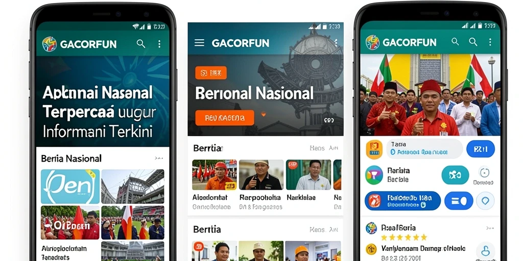 Tampilan antarmuka aplikasi GACORFUN yang menarik dan informatif.