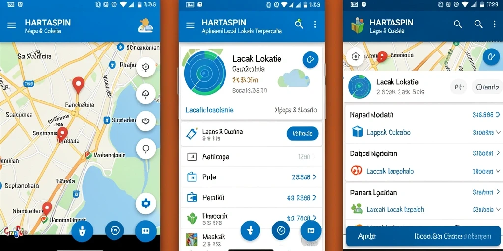 Antarmuka HARTASPIN yang sederhana dan efektif untuk pelacakan lokasi.