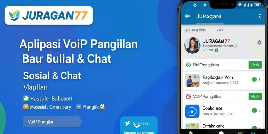 Tampilan antarmuka JURAGAN77 yang sederhana dan intuitif untuk VoIP Panggilan.