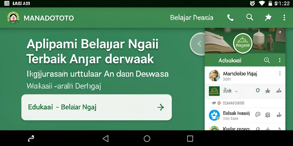 Antarmuka aplikasi MANADOTOTO yang intuitif dan interaktif untuk belajar ngaji.